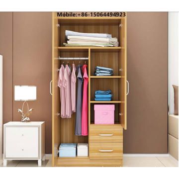 Hot sale simple practical 2 door wardrobe with 2 drawers